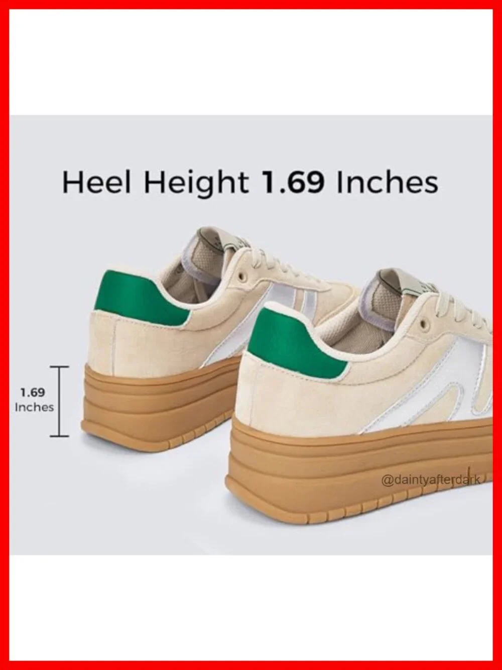 Women Platform Sneakers Faux Leather Suede Slip Resistant Cushioned